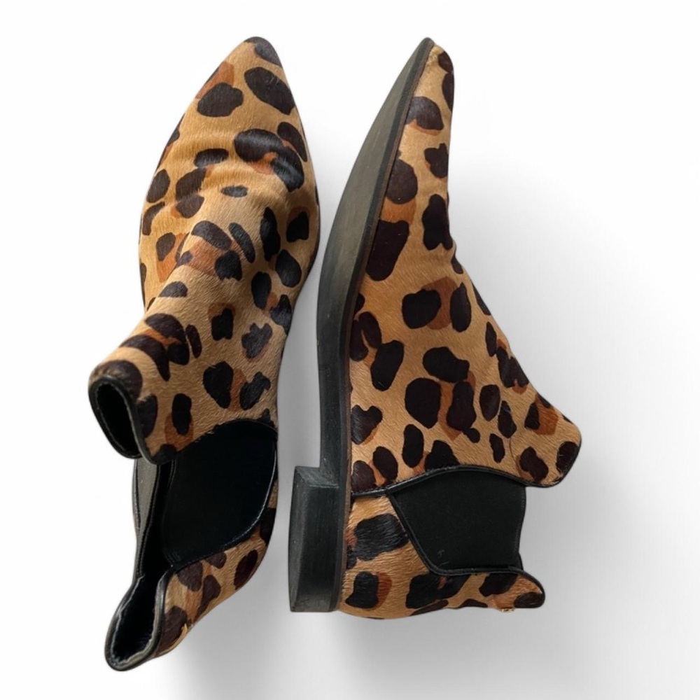 Cole Haan Leopard Print Pony Hair Chelsea Booties